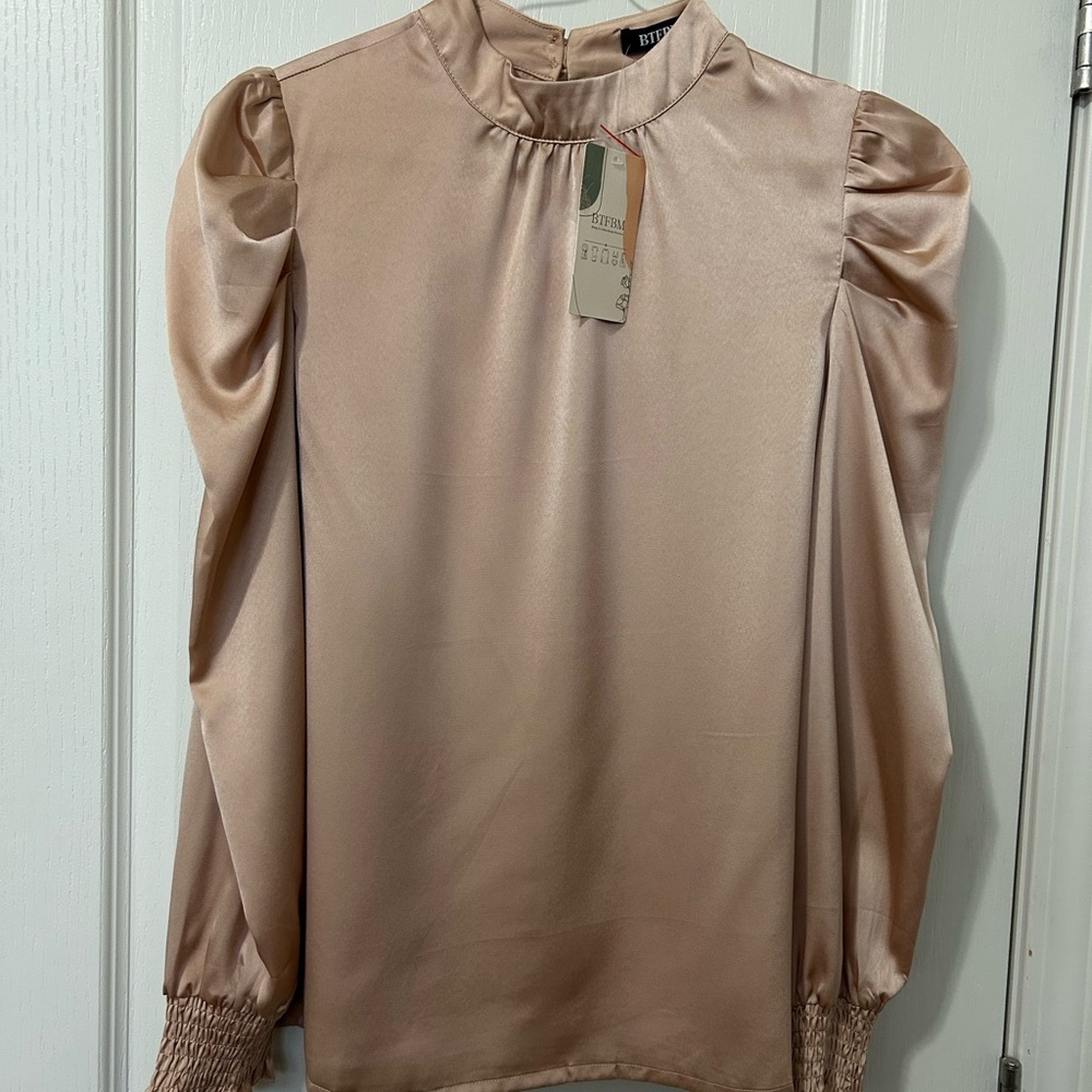 Elegant Women's Blouse - Champagne